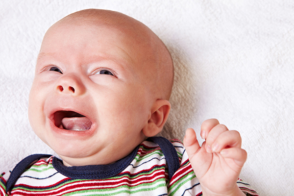 ein schreiendes Baby.